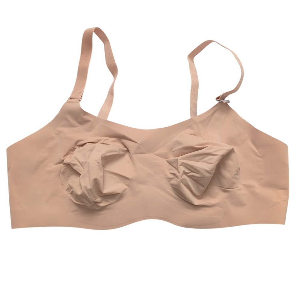 Knix by Knixwear Sz 5 38C/D/DD Nude Seamless Wireless Comfort‎ Bra Light Support